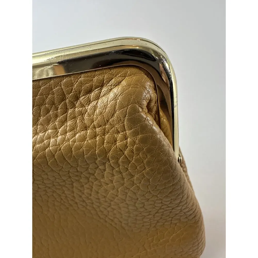 Dooney & Bourke Pebble Grain Leather Coin Purse Clutch Credit Card Slots Toffee - Picture 3 of 16